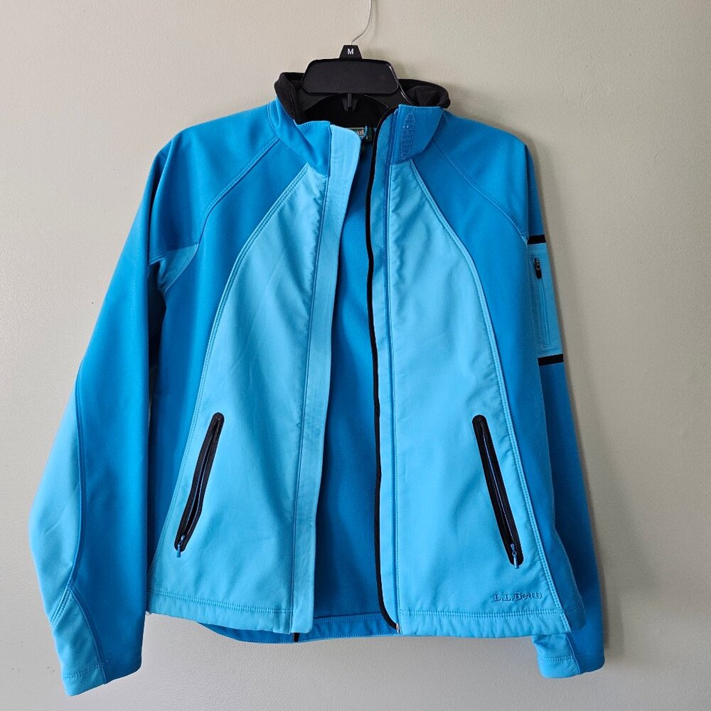 L.L.Bean Women’s Softshell Jacket Blue Fleece Lined Size S (US)